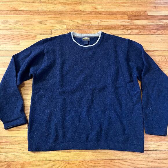 Woolrich Sweater Mens XL Blue Wool Nylon Blend Crew Neck - Picture 1 of 7